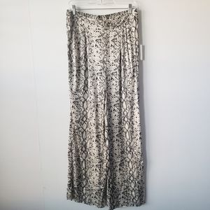 Good American snake satin wide leg pants size L